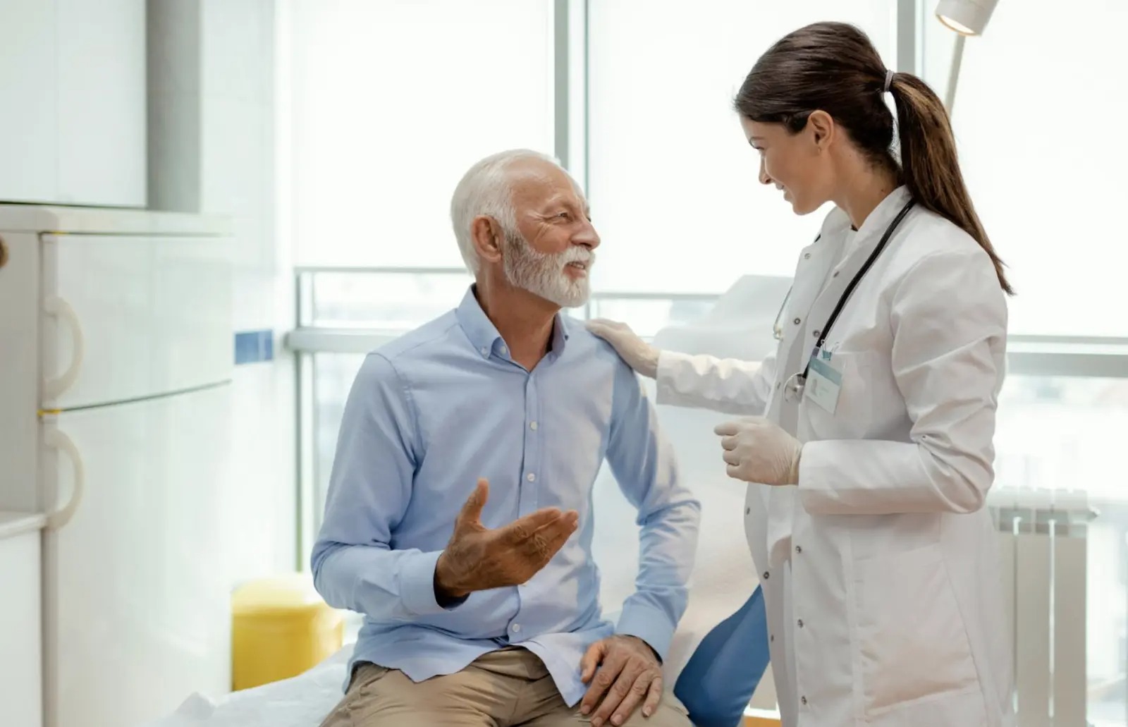 Doctor talking to a patient